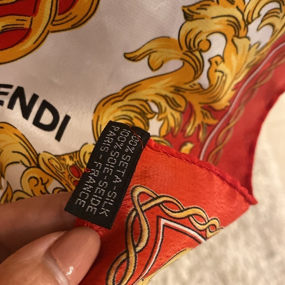 Fendi silk wrap 33*33” - Picture 4 of 5